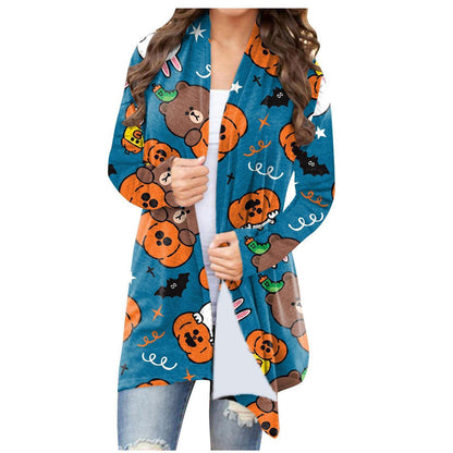 Women's Casual All-match Halloween Theme Coat