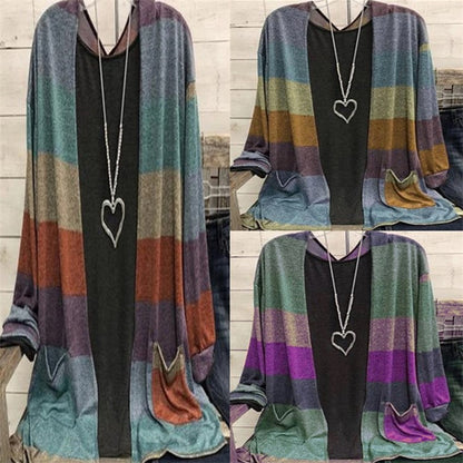 Women's Printed Casual Loose Cardigan