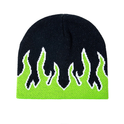 Rock Street Skully - Fashion Simple Warm Flame Wool Hat