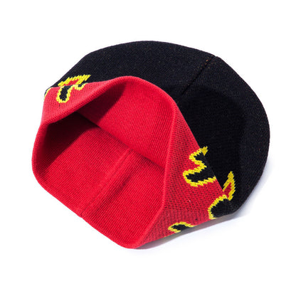 Rock Street Skully - Fashion Simple Warm Flame Wool Hat