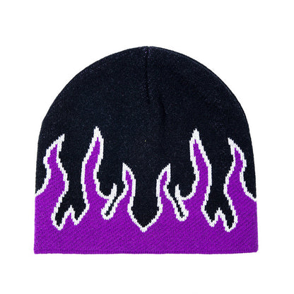 Rock Street Skully - Fashion Simple Warm Flame Wool Hat