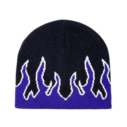 Rock Street Skully - Fashion Simple Warm Flame Wool Hat