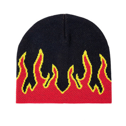 Rock Street Skully - Fashion Simple Warm Flame Wool Hat