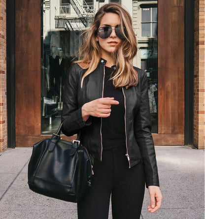 Women's Leather PU suit jacket