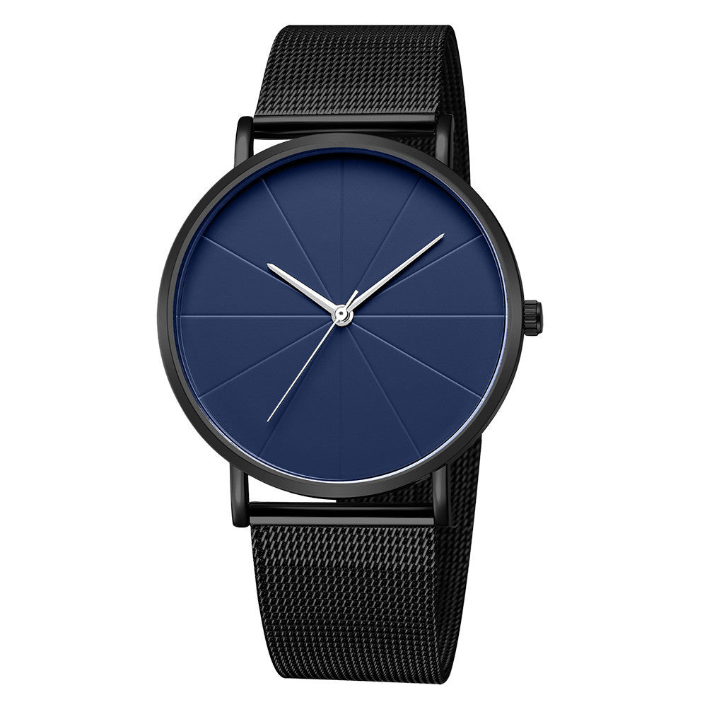 Model 00's -  Pure Black Mesh Strap Watch, European Unisex Watch Quartz Watch