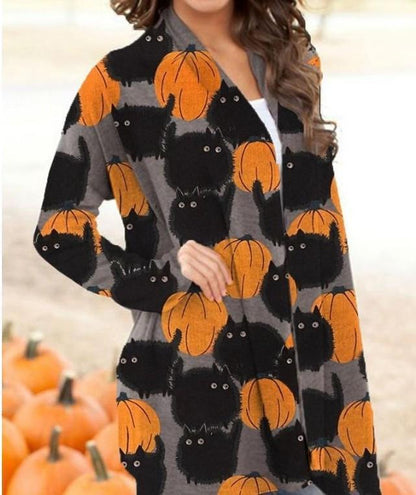 Women's Casual All-match Halloween Theme Coat