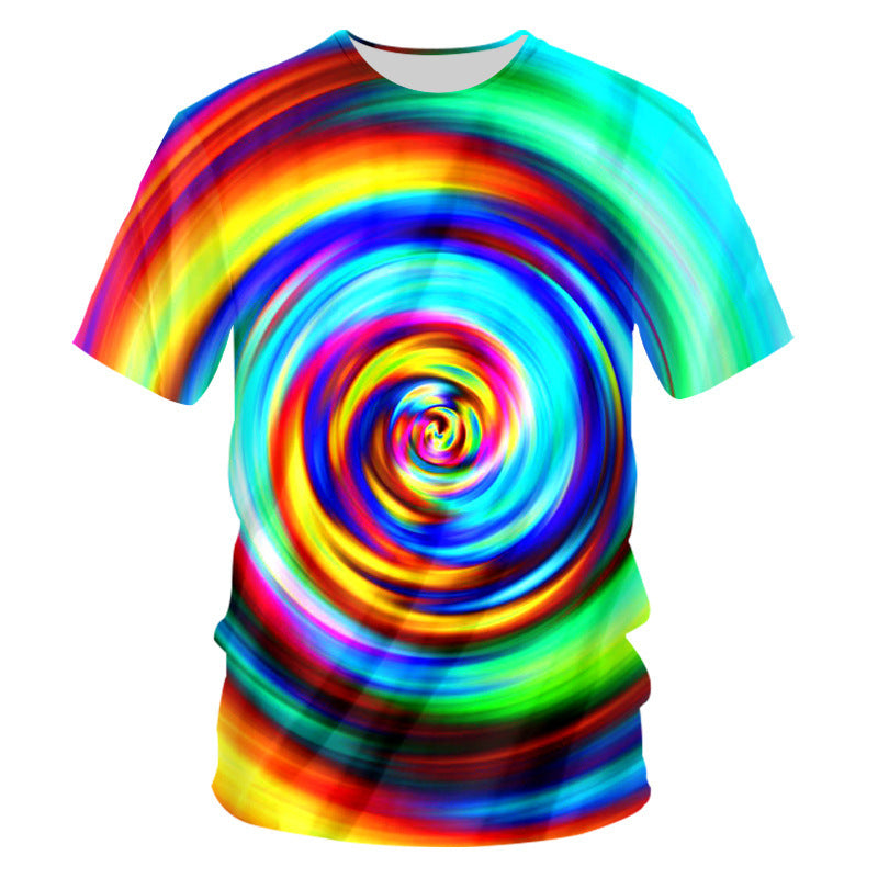 Men's Short Sleeve 3D Print - Trippy Show T Shirts Round Neck Tee Top