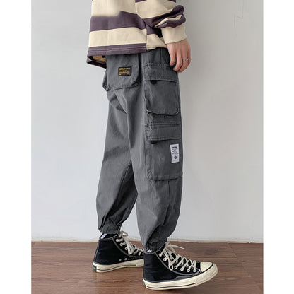 Parkour Style -  Casual Pants Loose Straight Ulzzang Pants All-Match Overalls