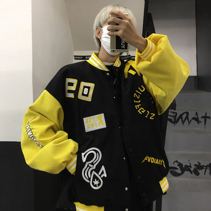 Retro Autumn Ins Loose Casual Hip-hop Jacket Coat Baseball Uniform