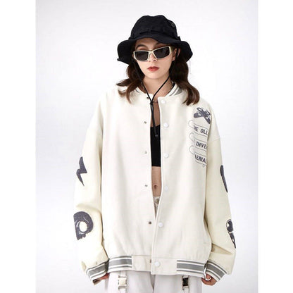 Retro Autumn Ins Loose Casual Hip-hop Jacket Coat Baseball Uniform