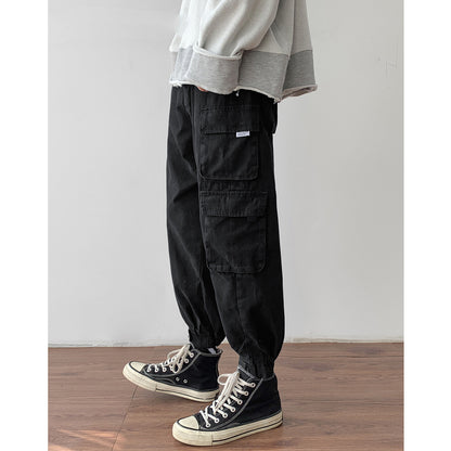 Parkour Style -  Casual Pants Loose Straight Ulzzang Pants All-Match Overalls