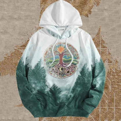 Real 3-Dimensional Printed Men's Fleecy Pullover Hoodie