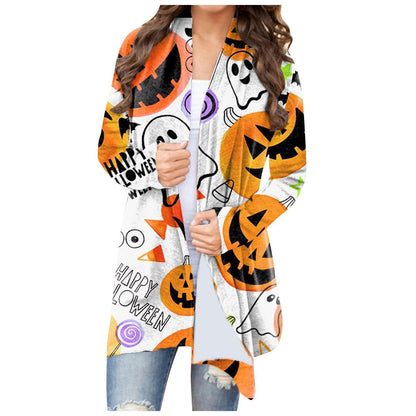 Women's Casual All-match Halloween Theme Coat