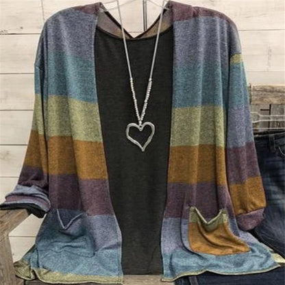 Women's Printed Casual Loose Cardigan