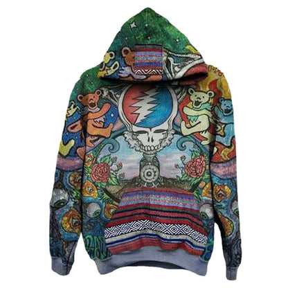 Real 3-Dimensional Printed Men's Fleecy Pullover Hoodie