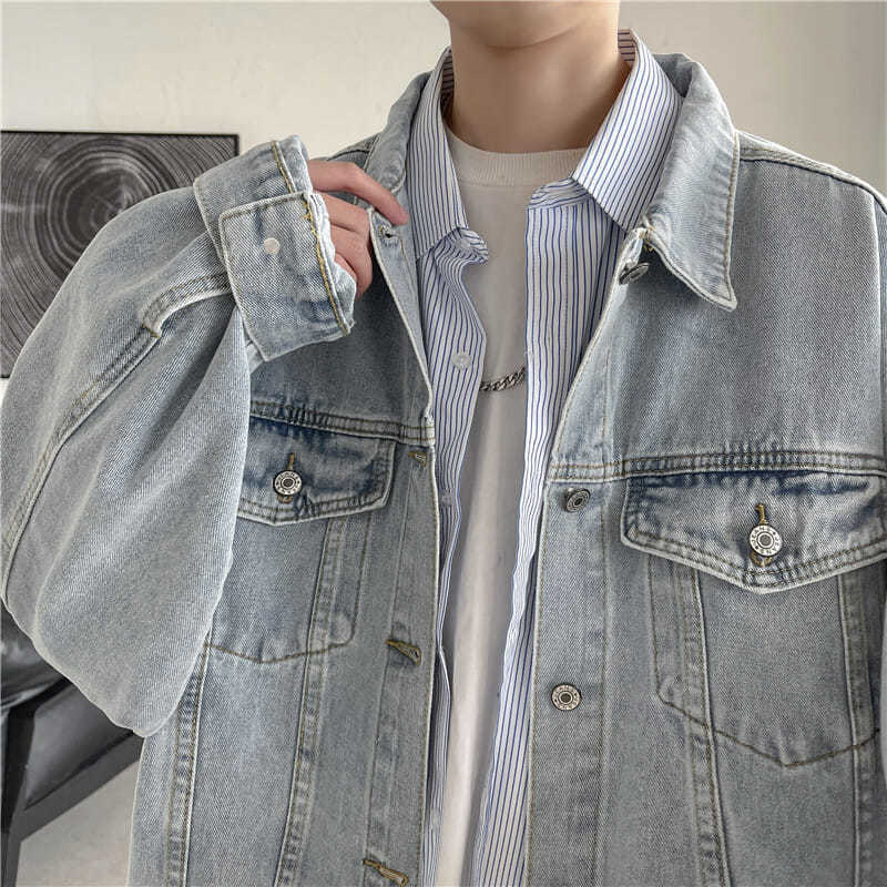 Korean Spring And Autumn Denim Jacket Men