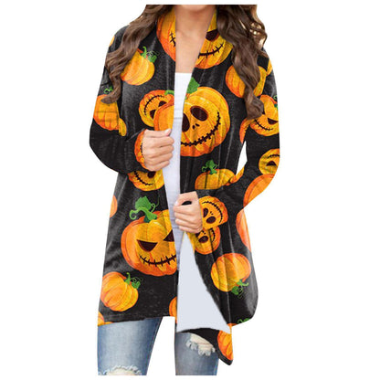 Women's Casual All-match Halloween Theme Coat