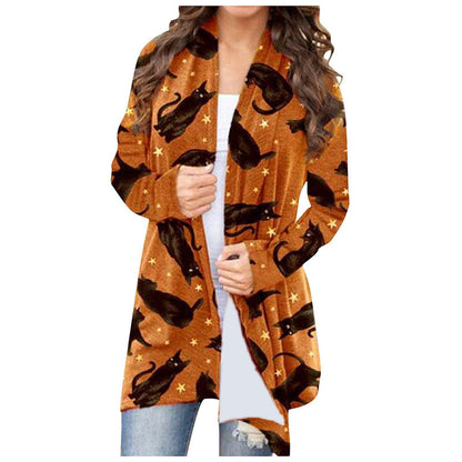 Women's Casual All-match Halloween Theme Coat