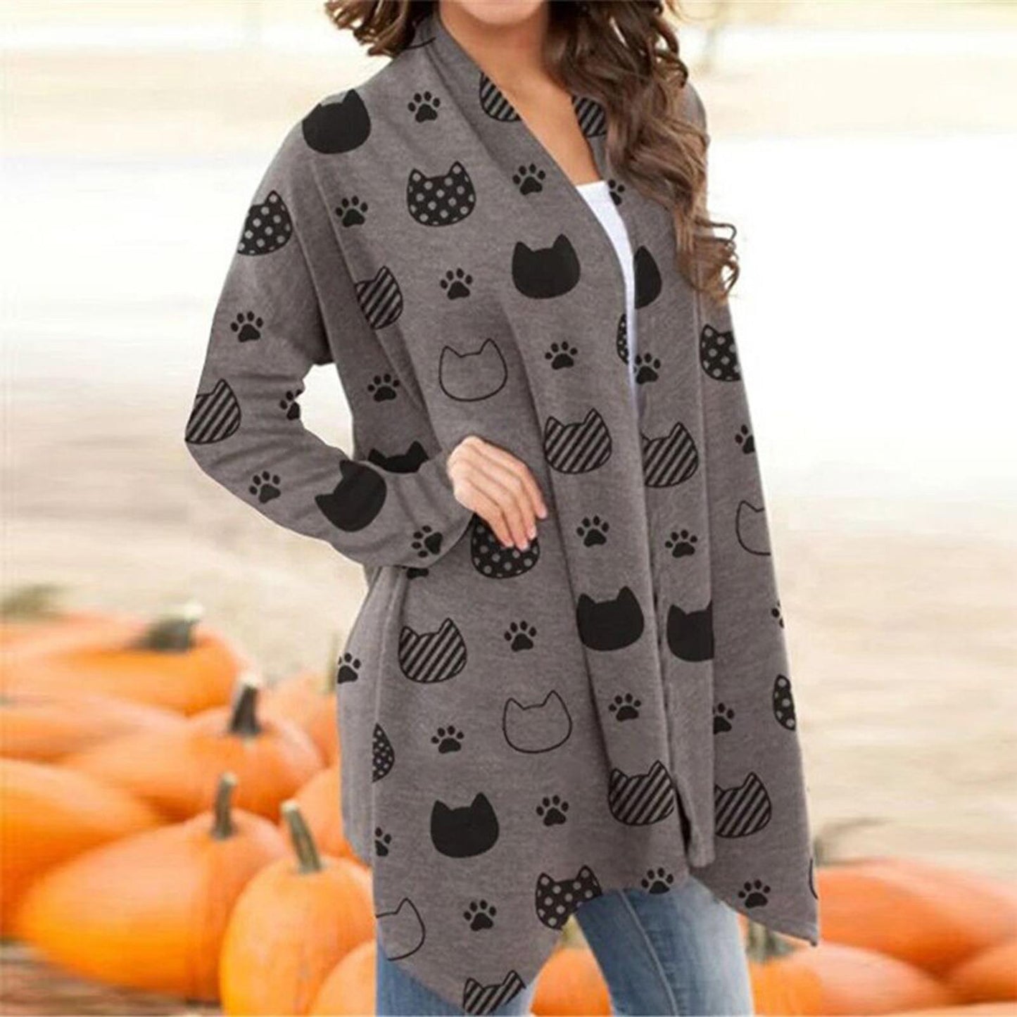 Women's Casual All-match Halloween Theme Coat