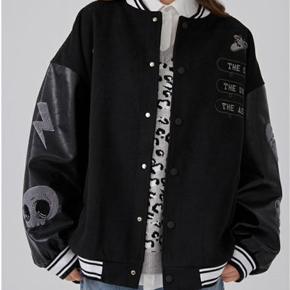 Retro Autumn Ins Loose Casual Hip-hop Jacket Coat Baseball Uniform