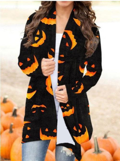 Women's Casual All-match Halloween Theme Coat