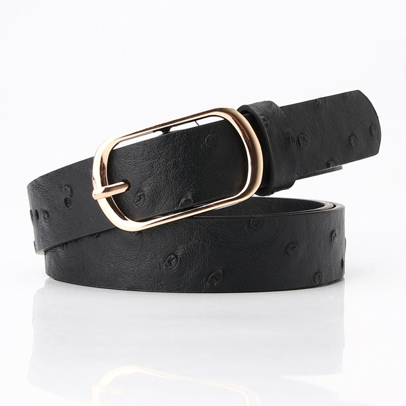 Customized Skin Women's Belt - Fashion All-matching Pin Buckle Pant Women's Belt