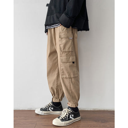 Parkour Style -  Casual Pants Loose Straight Ulzzang Pants All-Match Overalls