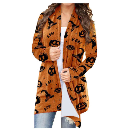 Women's Casual All-match Halloween Theme Coat