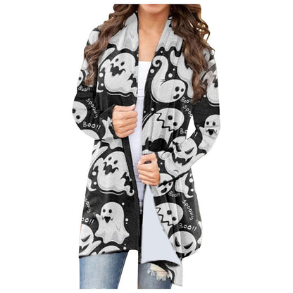 Women's Casual All-match Halloween Theme Coat